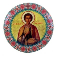 Сувенир декоративная тарелочка Святой и целитель Пантелеймон 103125