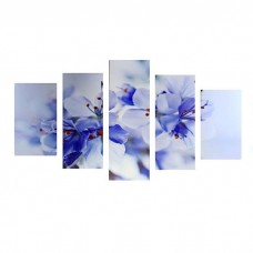 Модульная картина на холсте с подрамником Голубые цветы 1165973